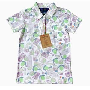 Tito's X William Murray Transfusion Lime Print Ladies Golf Polo Size Medium NEW